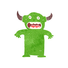 retro cartoon monster