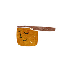 retro cartoon copper cooking pan
