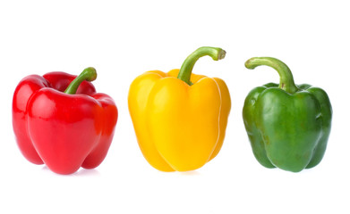 Fresh sweet pepper isolated on white background