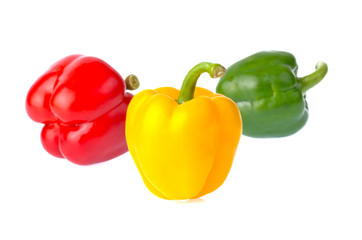 Fresh sweet pepper isolated on white background