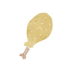 retro cartoon chicken leg