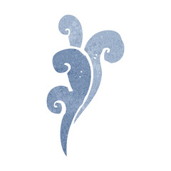 retro cartoon water splash design element