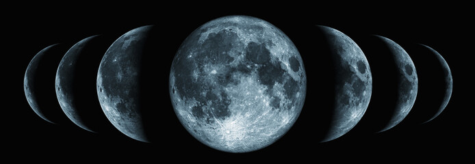 Fototapeta premium Fazy księżyca się zmieniają