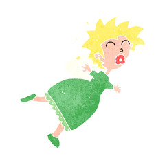 retro cartoon fairy girl