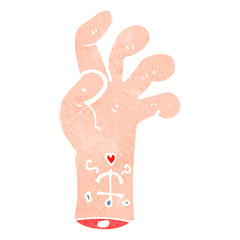 retro cartoon hand