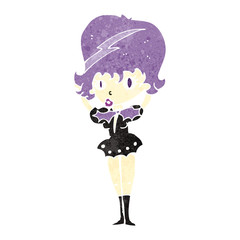 retro cartoon vampire girl