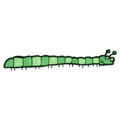 retro cartoon caterpillar