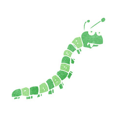 Fototapeta premium retro cartoon caterpillar