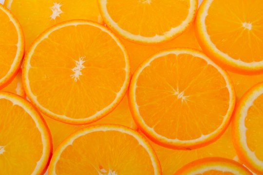 Sliced orange fruit