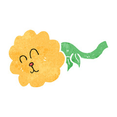 retro cartoon flower character