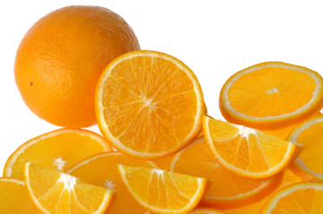 Orange fruit isolated on white background