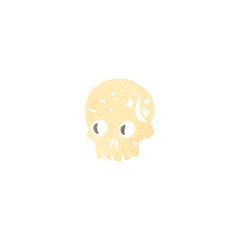 retro cartoon skull
