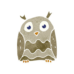 retro cartoon owl