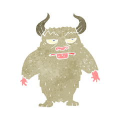 retro cartoon minotaur