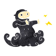 retro cartoon spooky ghost