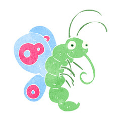 retro cartoon butterfly