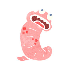 retro cartoon worm