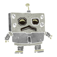 retro cartoon robot