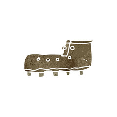 retro cartoon football boot