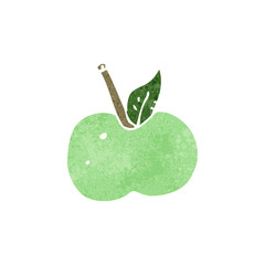 retro cartoon apple