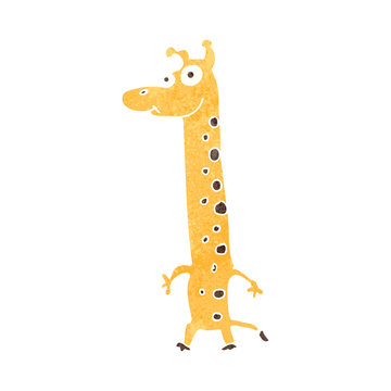 retro cartoon giraffe