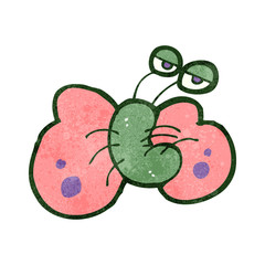 retro cartoon butterfly