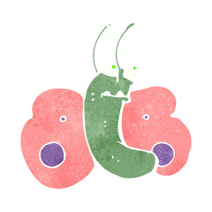 retro cartoon butterfly