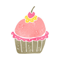 retro cartoon cupcake