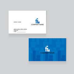 company logo with business card vector illustration 