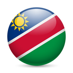 Obraz premium Round glossy icon of Namibia