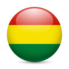 Round glossy icon of Bolivia