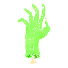 Obraz premium retro cartoon zombie hand