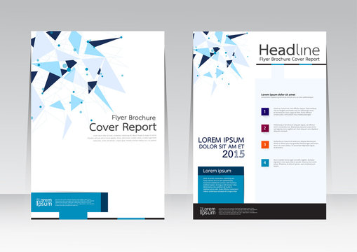 Abstract design vector template for brochure flyer in A4 size