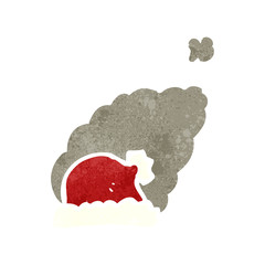 retro cartoon santa hat