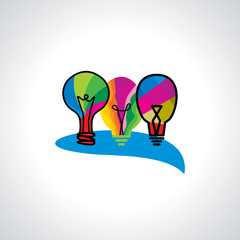creative bulb idea vector illustration 