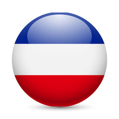 Round glossy icon of Yugoslavia