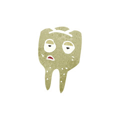 retro cartoon tooth