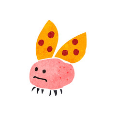 retro cartoon ladybug