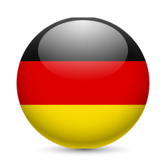 Round glossy icon of Germany