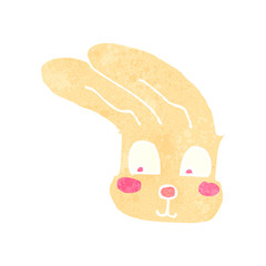 retro cartoon rabbit face