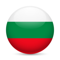 Fototapeta premium Round glossy icon of Bulgaria