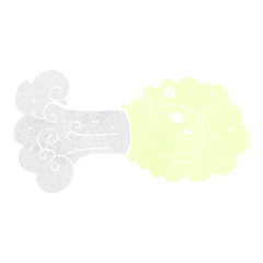 retro cartoon blowing cloud