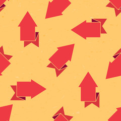 Seamless pattern with grungy arrows