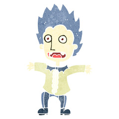 retro cartoon vampire boy