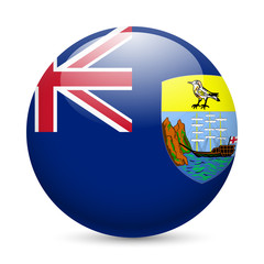 A badge in colours of Saint Helena flag