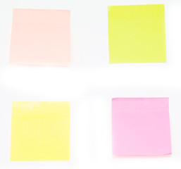 colored paper on a white background