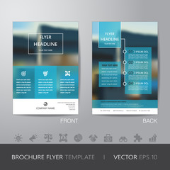 corporate blur background brochure flyer design layout template