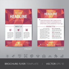 polygon brochure flyer design layout template in A4 size, with b