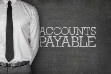 Accounts payable text on blackboard
