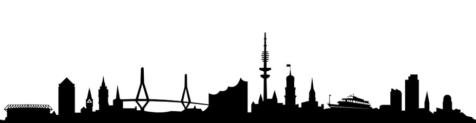 Skyline Hamburg - obrazy, fototapety, plakaty